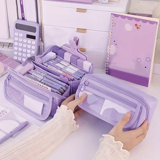 Federmäppchen mit großem Fassungsvermögen für Jungen und Mädchen