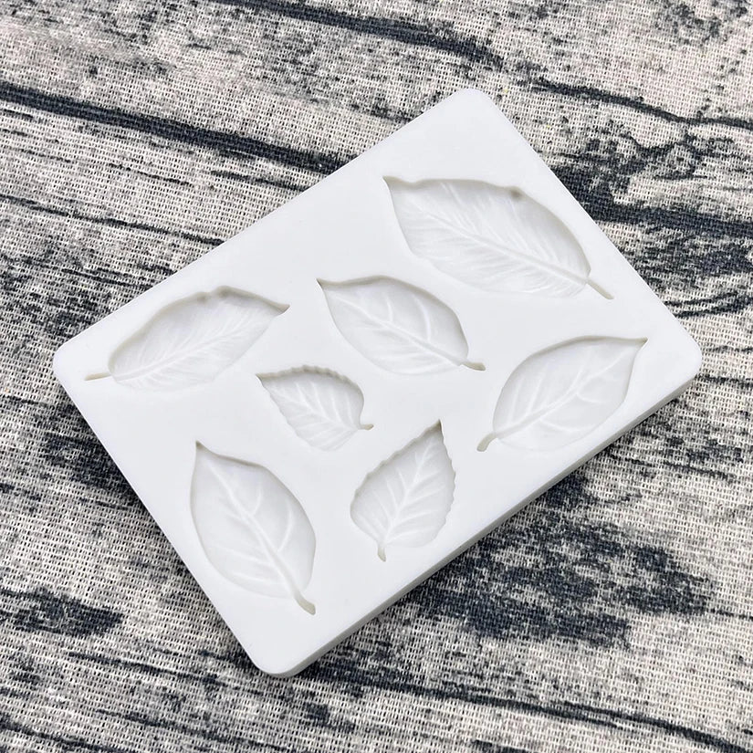 Silikonform in Blattoptik für Zucker, Schokolade und Fondant-Dekoration