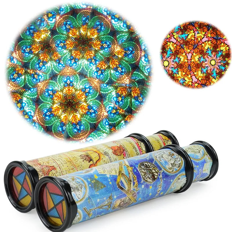 Faszinierendes Dreh-Kaleidoskop mit 3 Spiegeln – buntes Spielzeug für Kinder