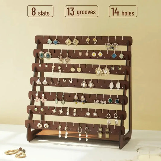 Großer Holz Ohrring Display Ständer Schmuck Organizer