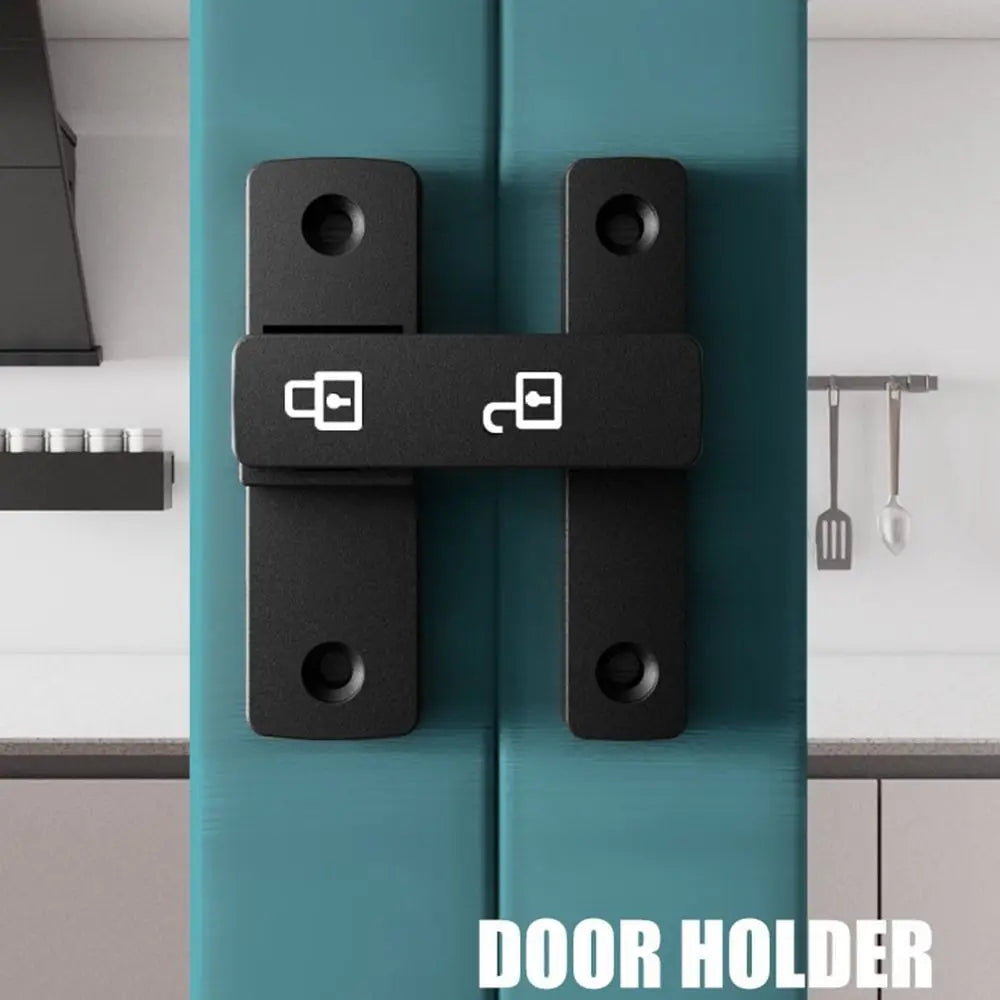 Lichtaktiver Tür-Riegel 90°/180° aus Zinklegierung, robust in Grau/Schwarz