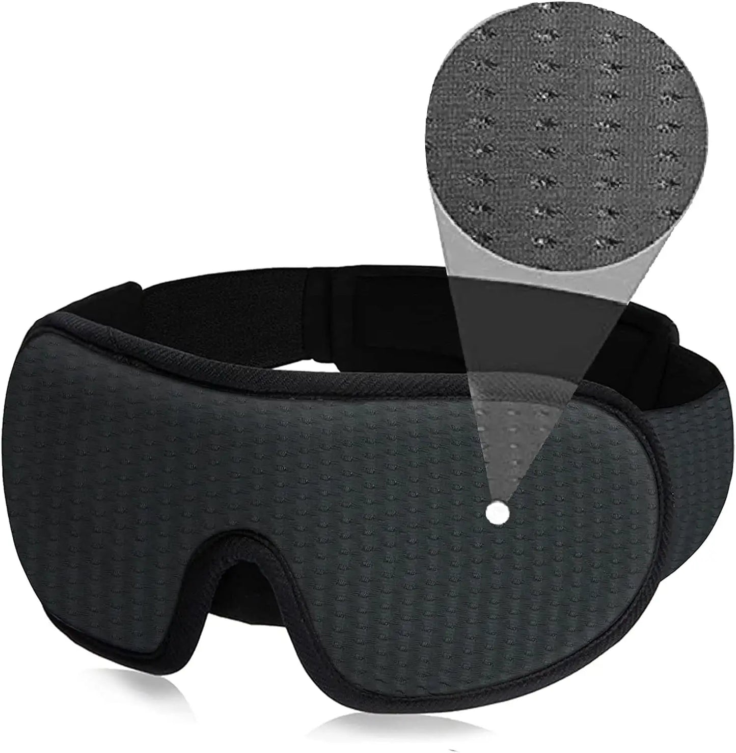 3D Schlafmaske mit Memory Foam – Maximale Lichtblockade - Komfort, verstellbar