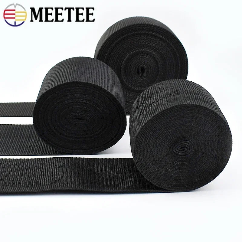 Nylon Gurtband 20-100mm Meterware schwarz für Rucksack Tasche DIY