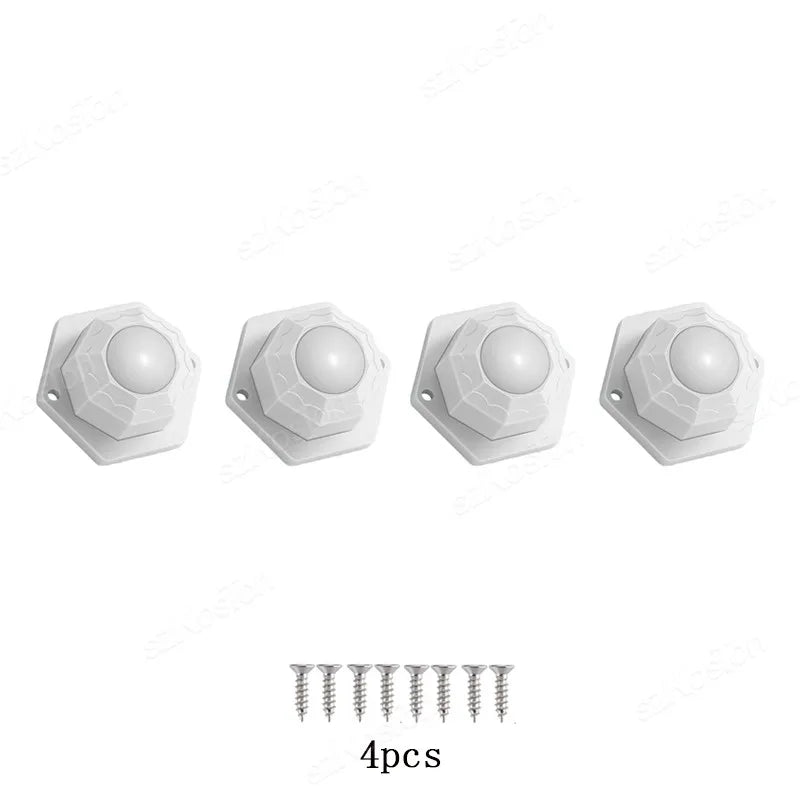 4x Selbstklebende Möbelrollen mit 360° Rotation Edelstahl Nylon