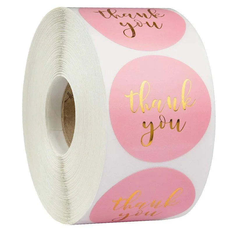 500 runde Kraftpapier-Etiketten für Geschenke, Kuchen und Hochzeit