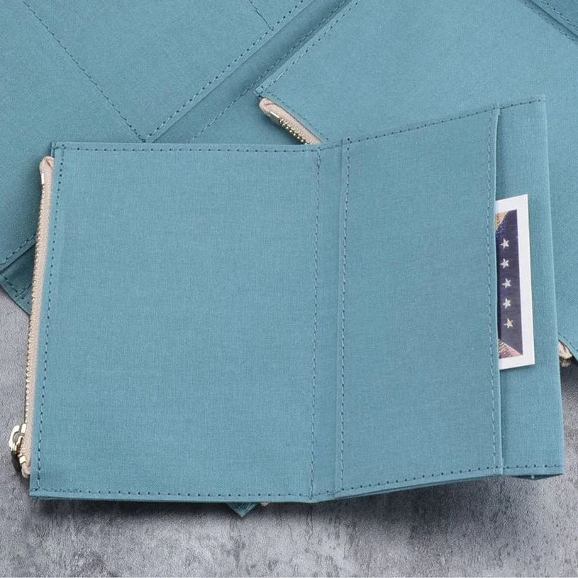 Reißverschluss Tasche Kartenhalter für Reisetagebuch Notizbuch Zubehör Organizer