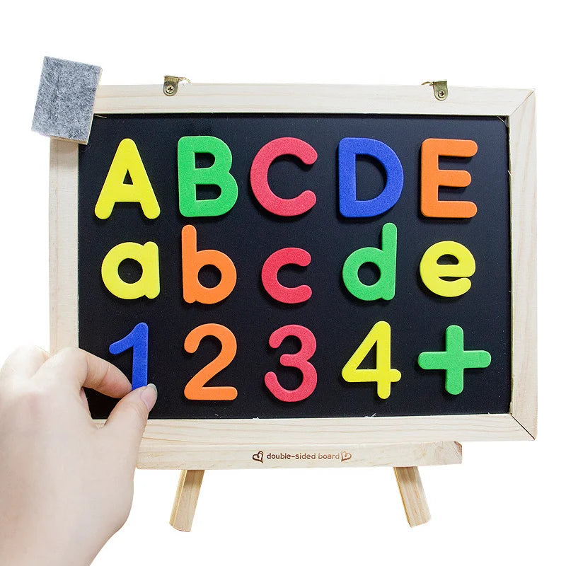 Spielerisch Lernen: 24-76 bunte magnetische EVA Buchstaben für Kids 3-6 Jahre