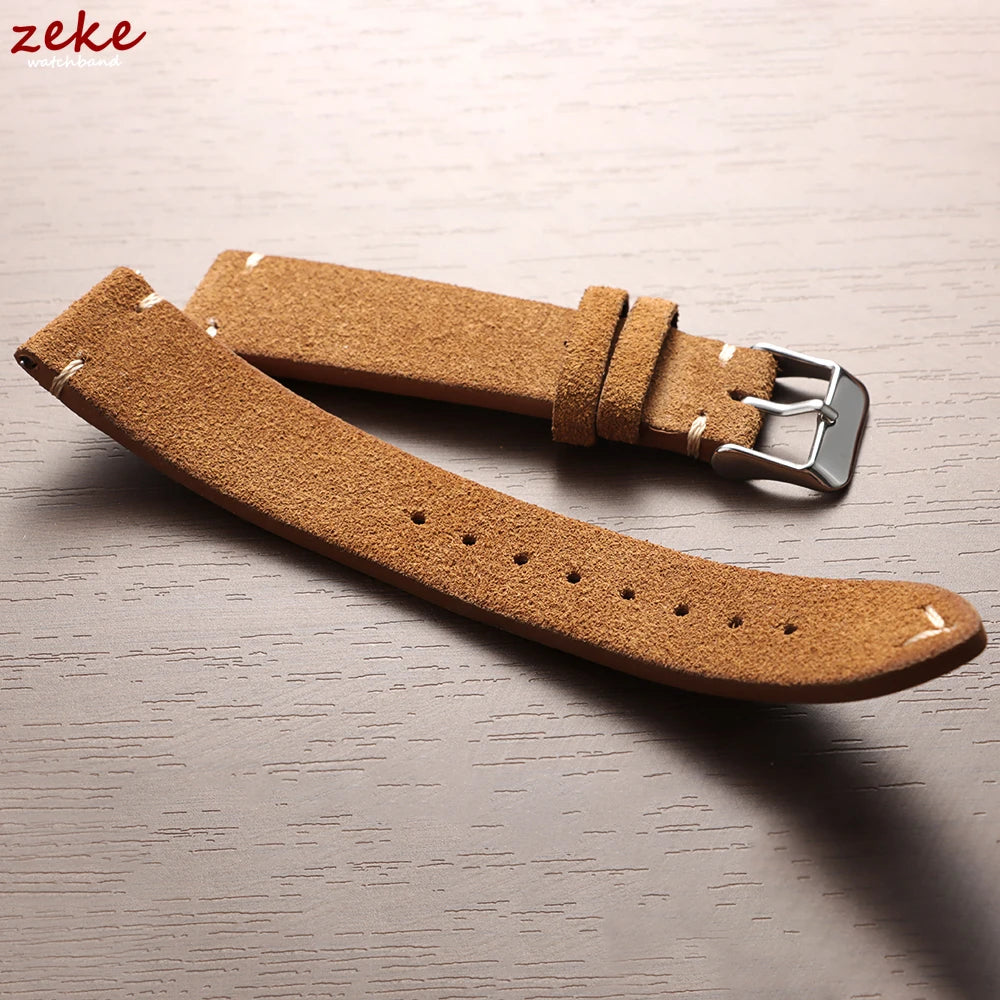 Weiches Wildleder Lederarmband mit Schnellverschluss in 14-22mm Breite