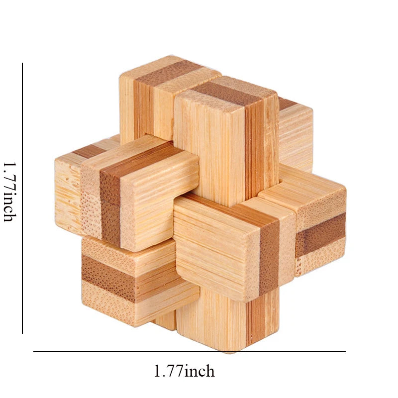 Holz Kong Ming Lock Lu Ban IQ Brain Teaser Lernspielzeug für Kinder