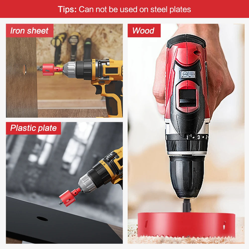 Vielseitige 15-200mm Lochsäge HSS M42 Bimetall für Metall Holz Kunststoff DIY