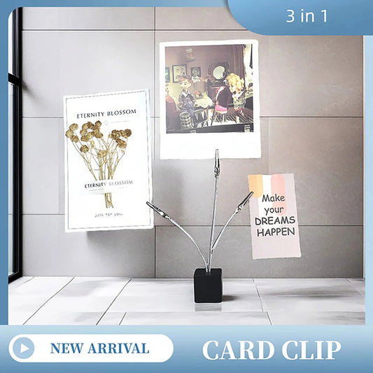 3-Draht Memo Clip Würfel Design Notizkartenhalter Schreibtisch Büro