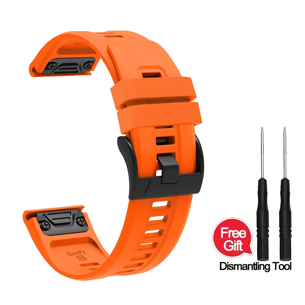 Silikon-Uhrenarmband 22-26 mm für vielseitige Smartwatch Modelle
