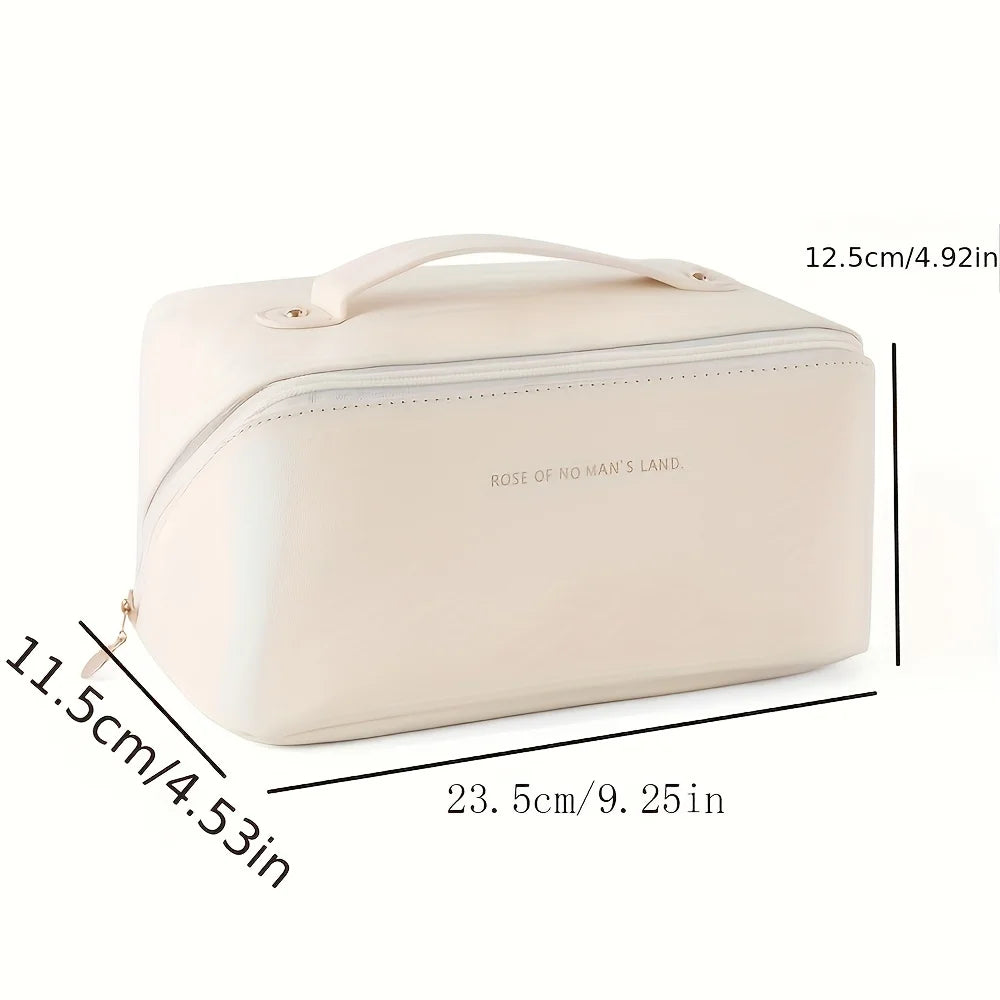 Luxuriöser Make-up-Organizer aus PU-Leder – geräumig, stilvoll - reisefreundlich