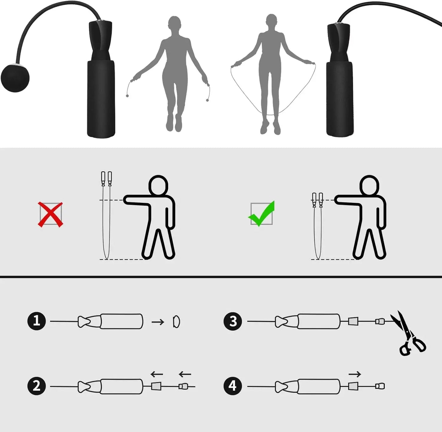 Kabelloses schweres Springseil – Effektives Indoor-Workout für Fettverbrennung
