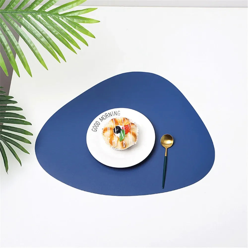 Dreieck Leder Tischset Anti-Rutsch Modern Nordic Design Küche Esstisch