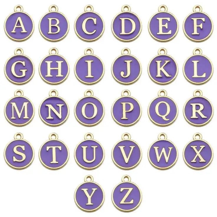 26-teiliges Alphabet Buchstaben Charms Set für DIY Schmuckherstellung