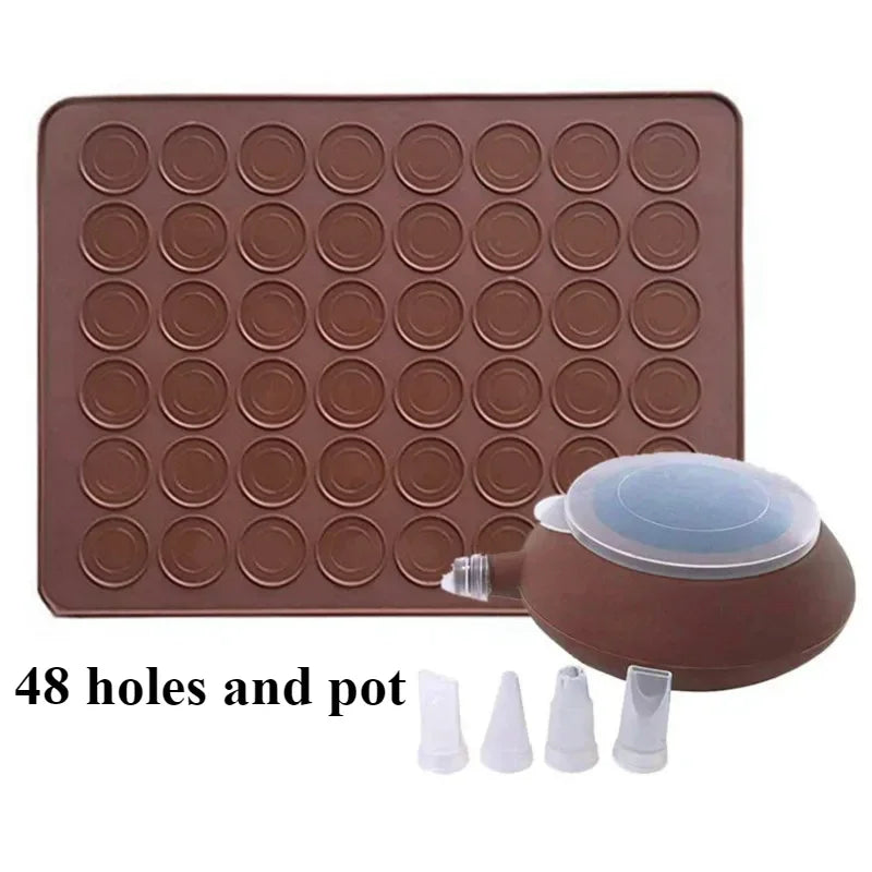 Macaron Silikon Backform mit 30 oder 48 Löchern für DIY Kuchen und Kekse