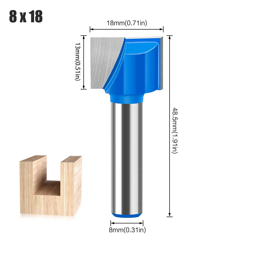 Präzises Holzfräser-Set mit 17 Schlitzschneider-Bits in 8mm Schaft