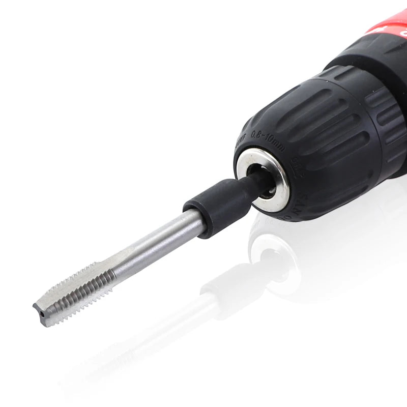 6-teiliges Gewindebohrer-Adapter-Set M4-M12, 1/4 Sechskantschaft, robust - präzise