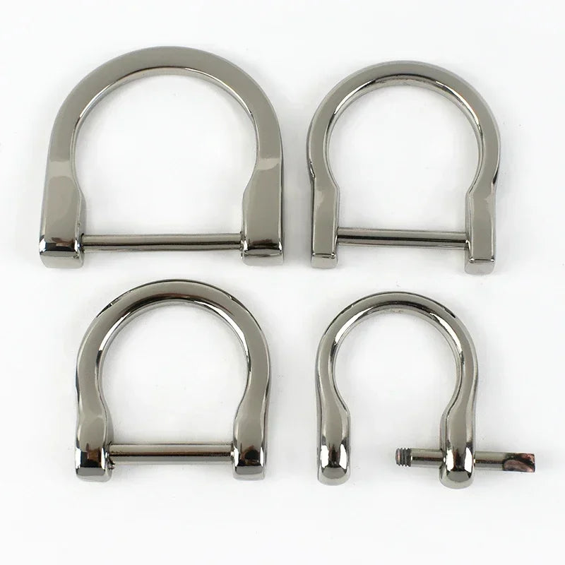 Metallschnallen D-Ring Haken 2/4/10 Stk. fuer Taschen Gurte Karabiner Zubehoer