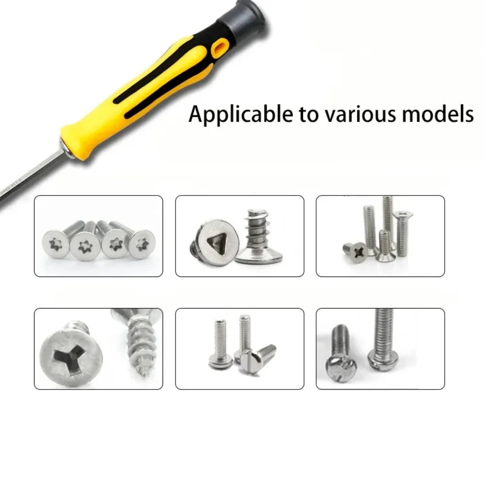 Präzises 6-in-1 Schraubendreher-Set mit rutschfestem Griff - robustem Stahl