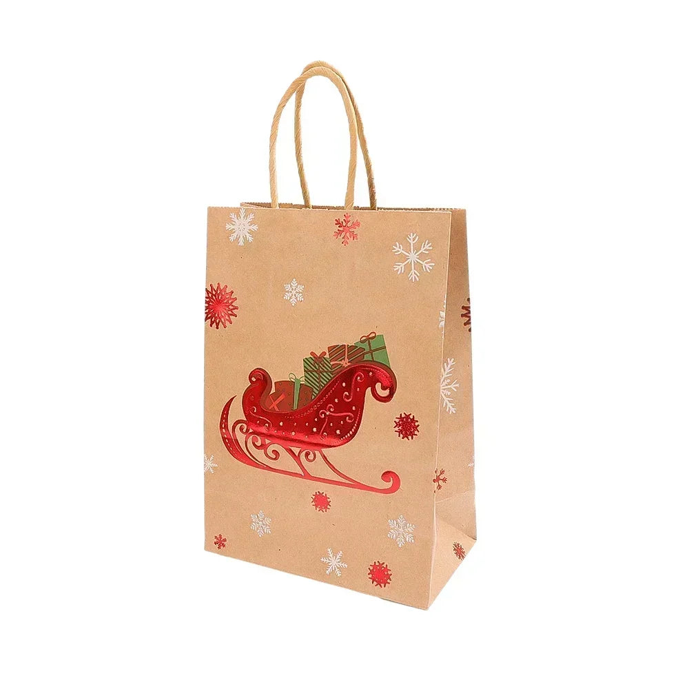 1-30 Stück Weihnachten Kraftpapier Taschen für Süßigkeiten und Geschenke