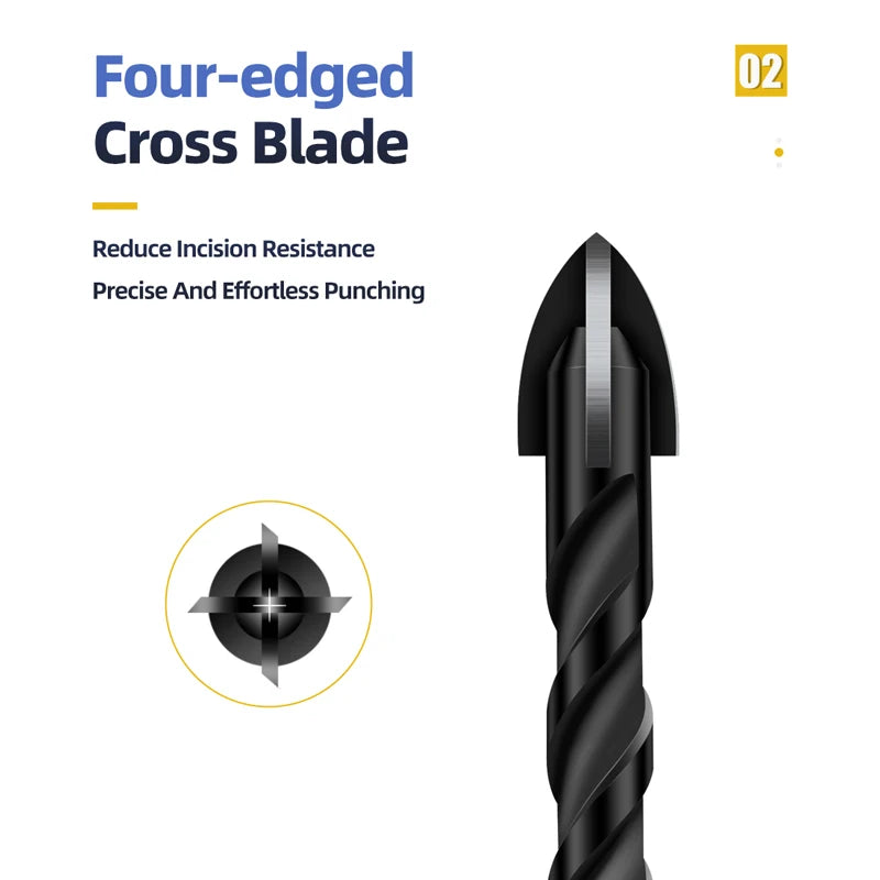Hartlegierungs-Fliesenbohrer Set 3-12mm für Keramik Glas Beton
