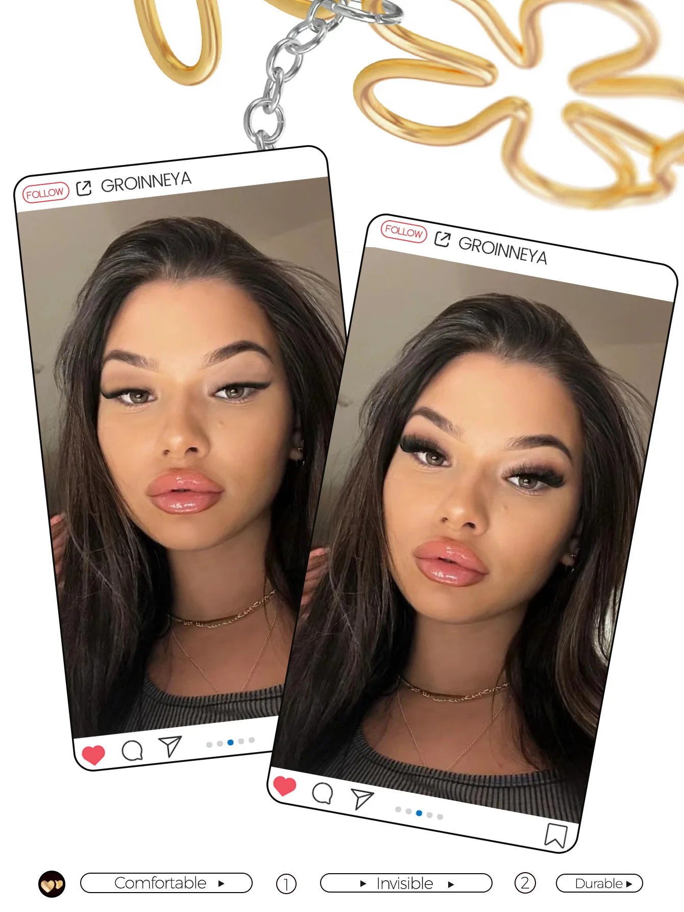 Natürlicher Glamour: Handgemachte C-Locken Cluster-Wimpern im Mix-Tablett