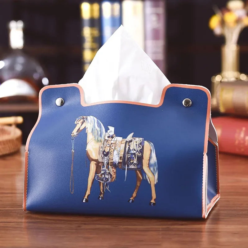 Leder Tissue Box Retro Stil Wasserdicht für Auto Wohnzimmer Bad