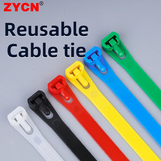 20 Stück wiederverwendbare Kabelbinder aus Nylon verstellbar verschiedene Größen