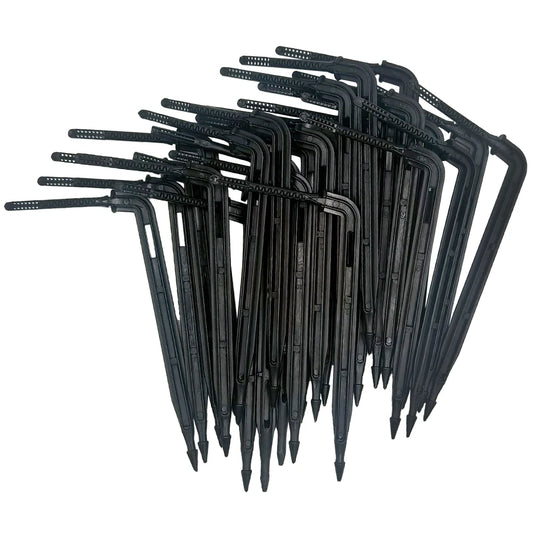 Gewächshaus Garten 50 Stück Biegung Tropf Pfeil Tropfer Mikro Tropf Bewässerung Kit Emitter fit 3/5mm Schlauch Bewässerung sparen Tropf Blumen - Yabubest - Home & More