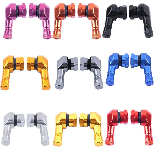 2er Set Motorrad Reifenventil Ellenbogen 90 Grad Winkel Tubeless Ventile