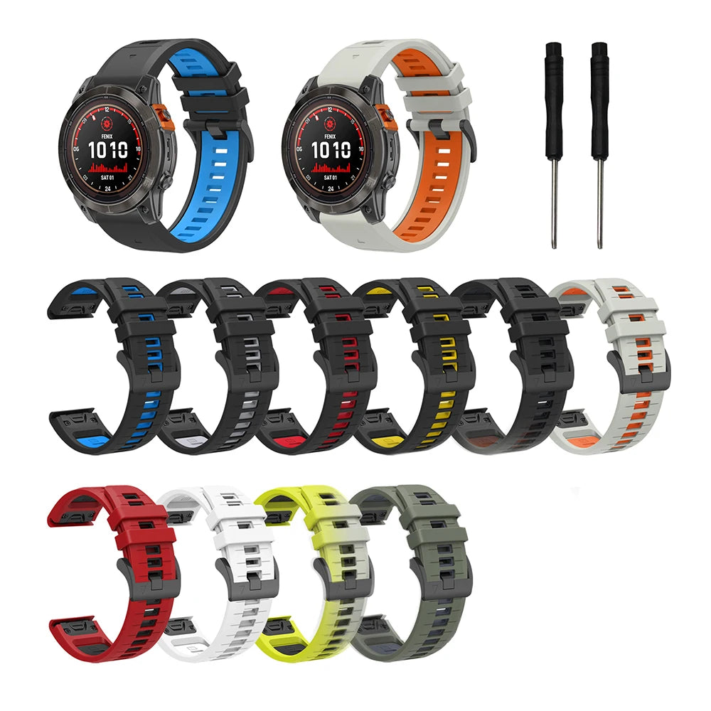 Silikon-Uhrenarmband 22-26 mm für vielseitige Smartwatch Modelle