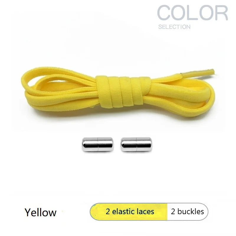 4er Set elastische 100cm Schnürsenkel ohne Binden mit Metallverschluss