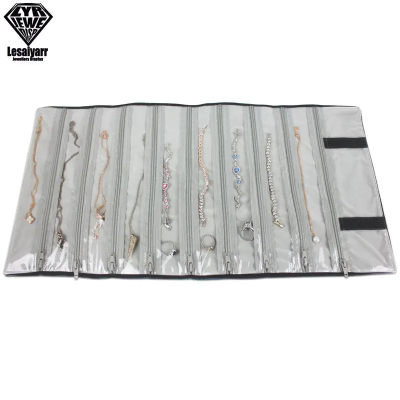 Praktische Samt Schmuckrolle für Ketten & Armbänder Reiseorganizer