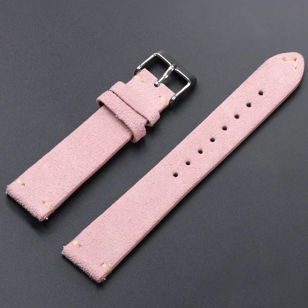 Weiches Schnellverschluss Wildleder Armband 14-22mm für Smartwatch Uhr