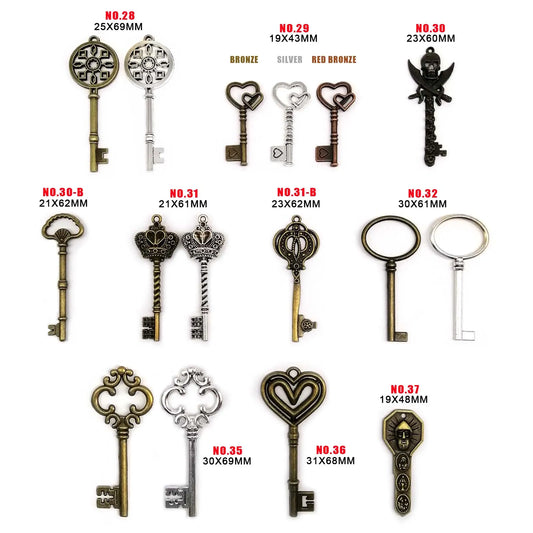 5 Retro Schlüssel Steampunk Charms für kreatives DIY-Projekt