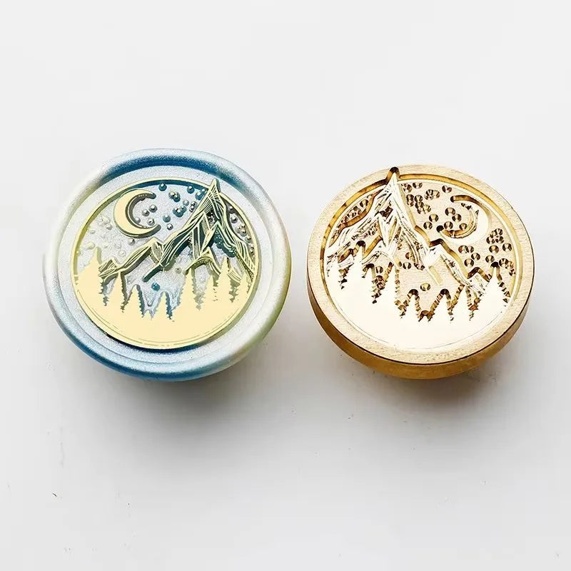 Sternenhimmel Lotus Rosenmuster Wachssiegel Stempel, Retro Stil