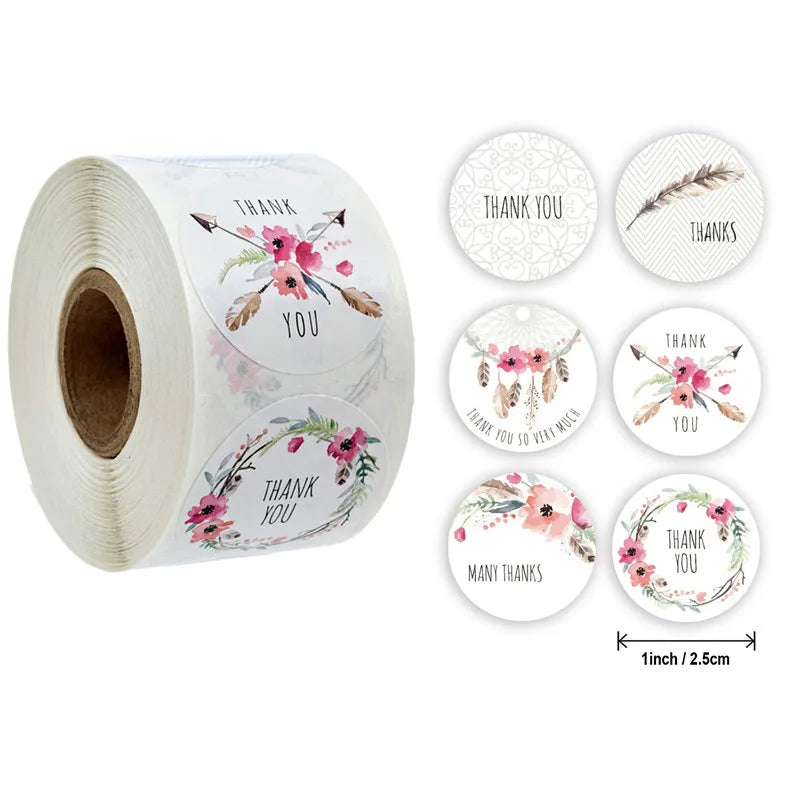 500 runde Kraftpapier-Etiketten für Geschenke, Kuchen und Hochzeit
