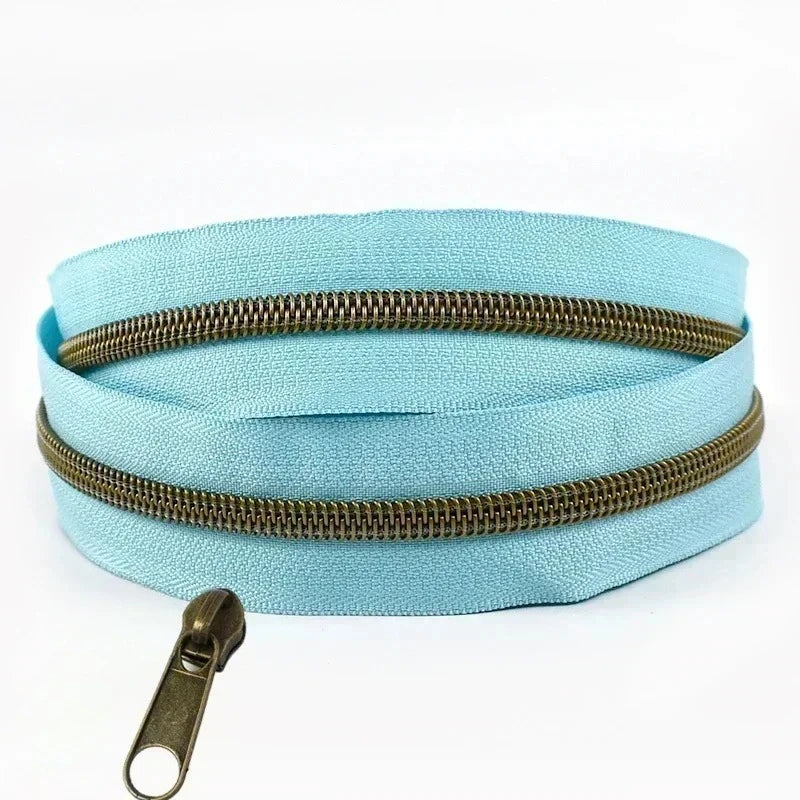Nylon Reissverschlussband Nr 5 pro Meter mit Schiebern fuer Naehprojekte