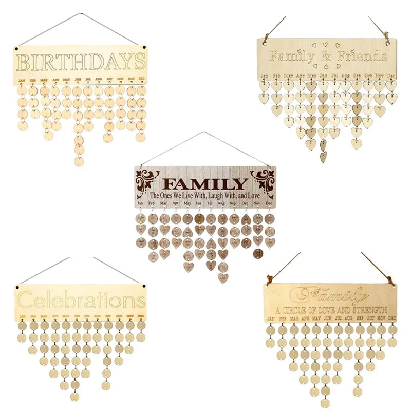 Eid DIY Holz Kalender Anhänger für Familie, Hochzeit und besondere Tage
