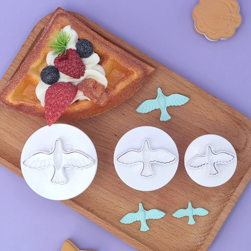 Kunststoff Kuchen Fondant Plunger Cutter – Tierform Taube Set