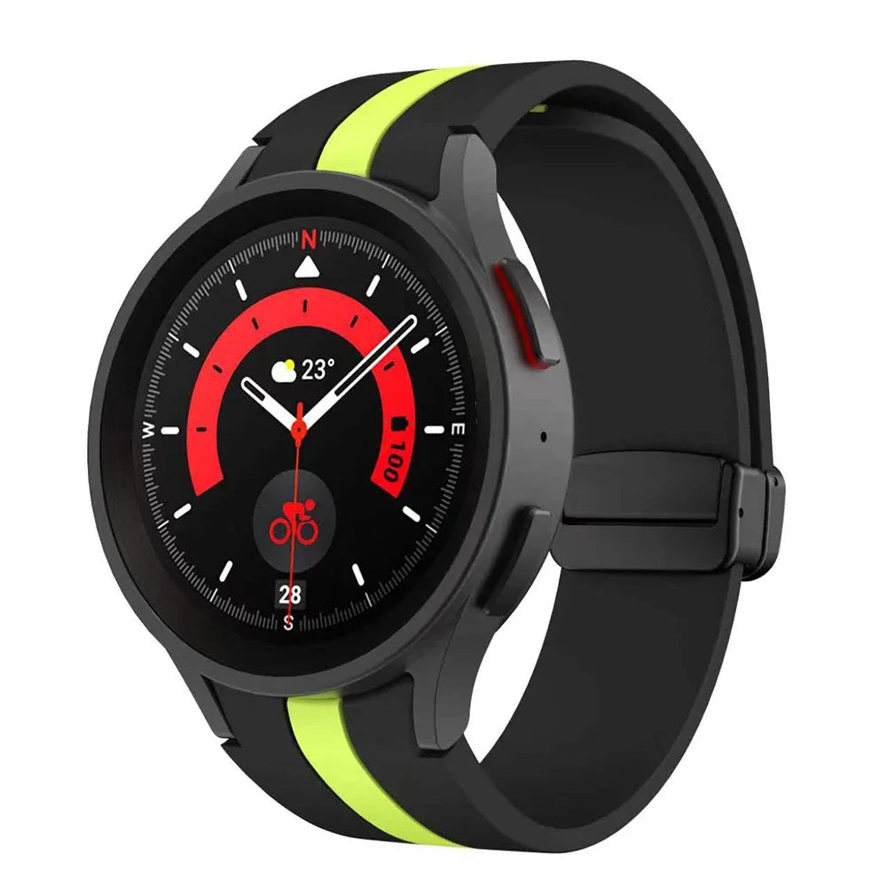 Komfort - Stil vereint: Atmungsaktives Silikonarmband mit Magnetschnalle für Galaxy Watch