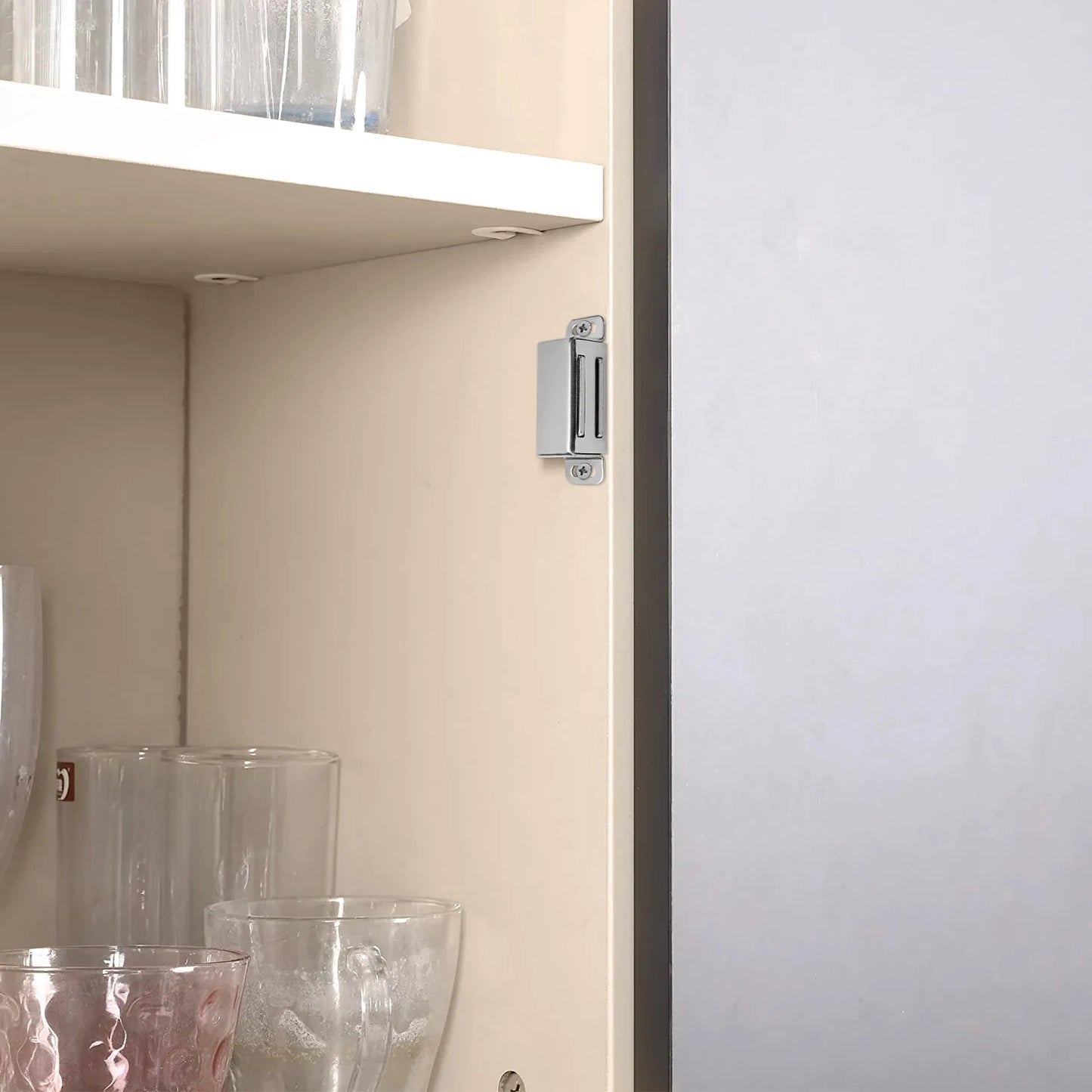 4-teiliger Magnetverschluss aus Edelstahl für Möbel und Türen