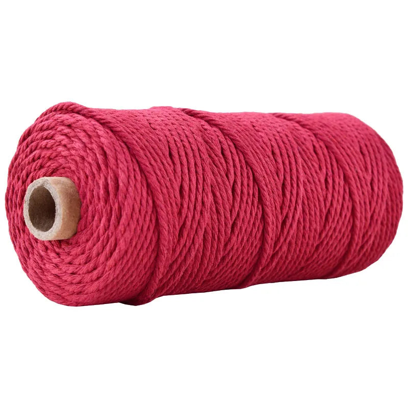 100 m Rolle bunte 3 mm Baumwollschnur für DIY und Dekoration