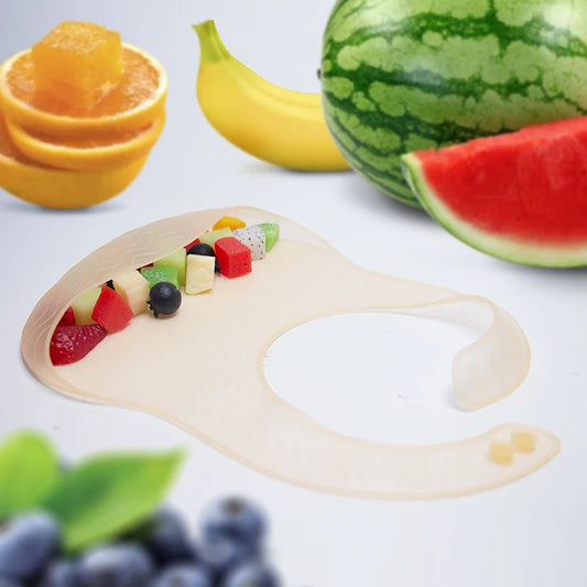 Baby Silikon-Gelee-Lätzchen mit verstellbarer Länge wasserfest und leicht