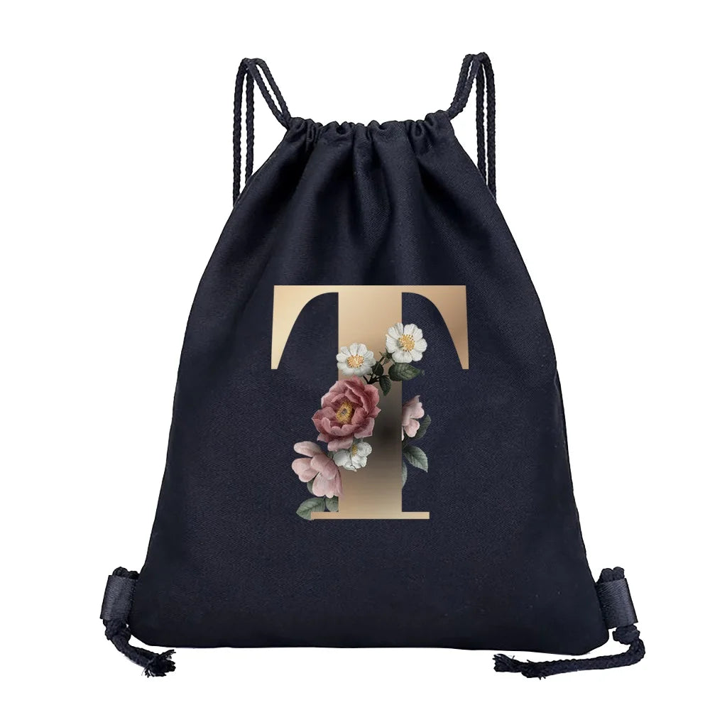 Leichter Kordelzug Rucksack aus Canvas 40x35 cm für Sport - Reisen