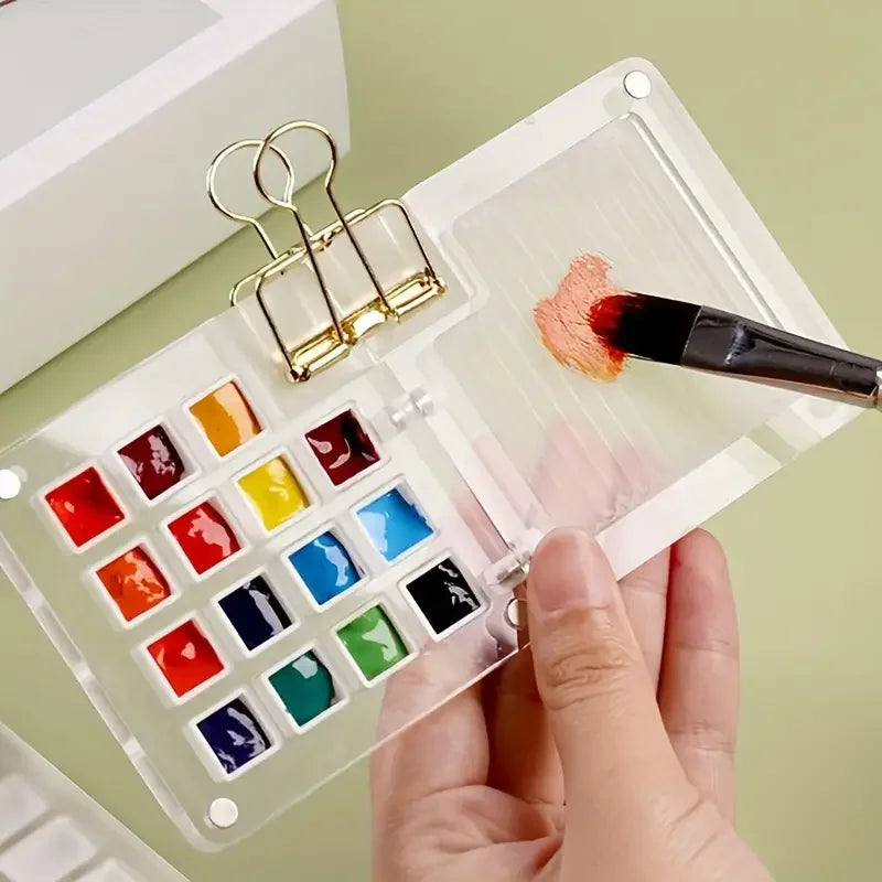 Tragbares Mini-Aquarellpaletten-Set mit Skizzenbuch für unterwegs