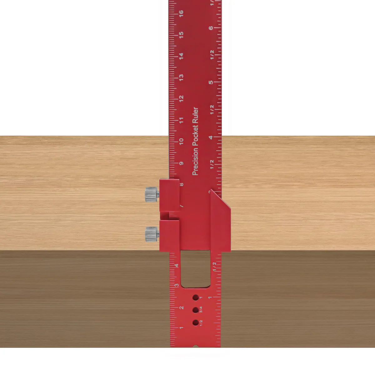 Präzises Aluminium-Taschenlineal mit Schiebeanschlag - Winkelfunktion 160-300mm