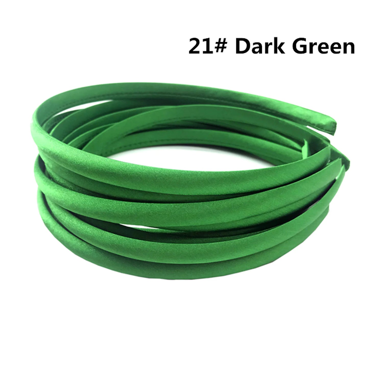 Stoffbezogenes Haarband 1 cm Breite Unisex 10/60 Stück bunte Farben
